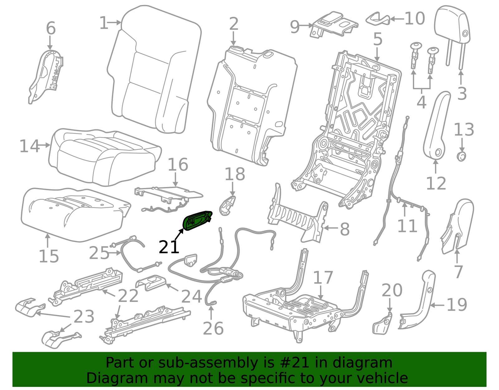 Recline Handle - GM (84322808)