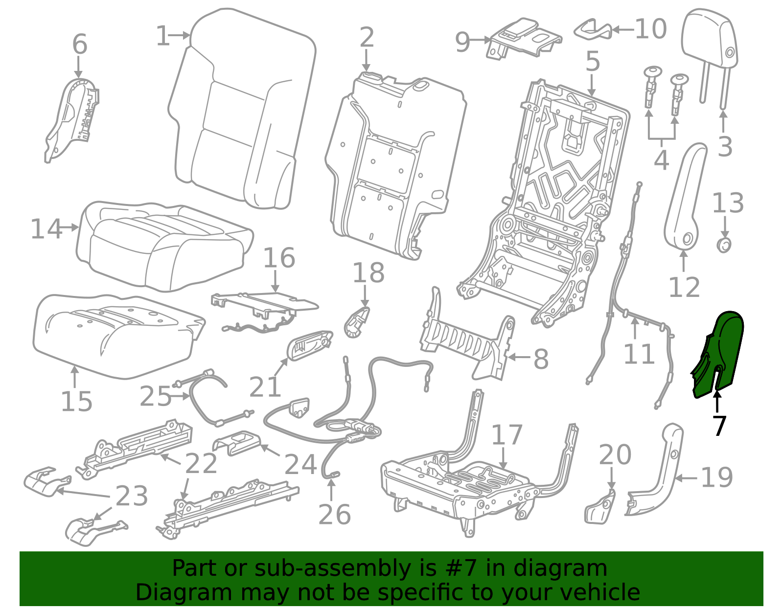 Seat Frame Side Cover - GM (84323118)