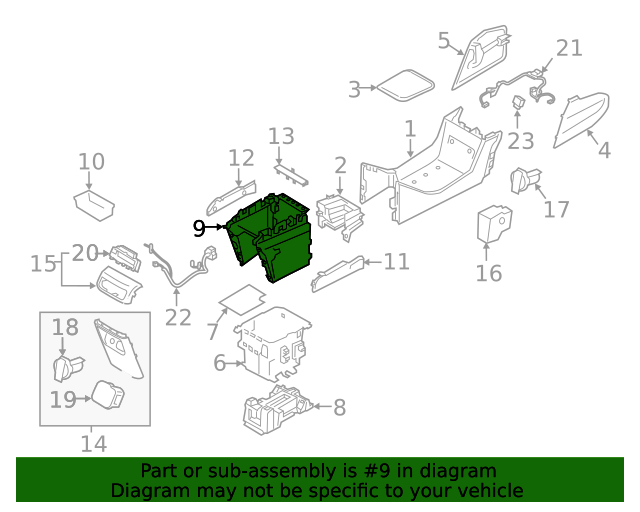 20202024 Hyundai Palisade Rear Console 84621S8000NNB World OEM