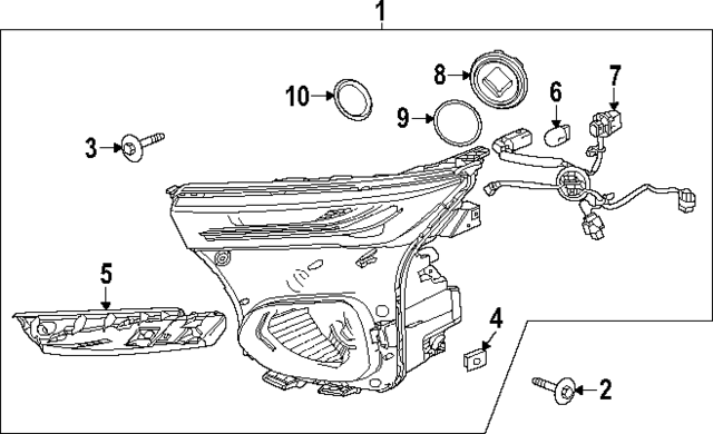 2024 Chevrolet Trax Headlight Assembly 42865174 | TascaParts.com 