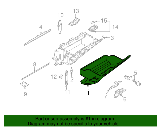51163420608 20072010 BMW X3 Glove Box Door (51163420608) BMW