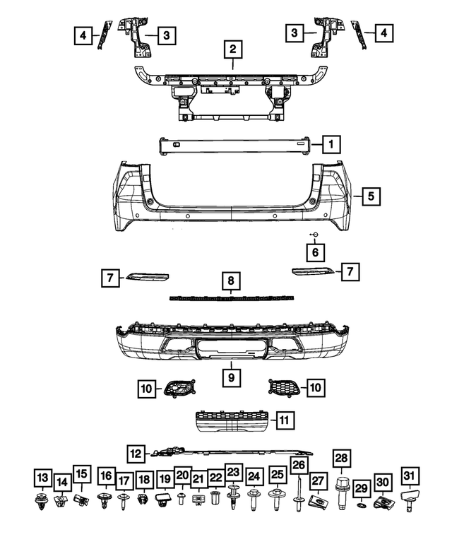 20222024 Jeep Grand Cherokee Hitch Bezel 7ES16GXHAB Mopar eStore