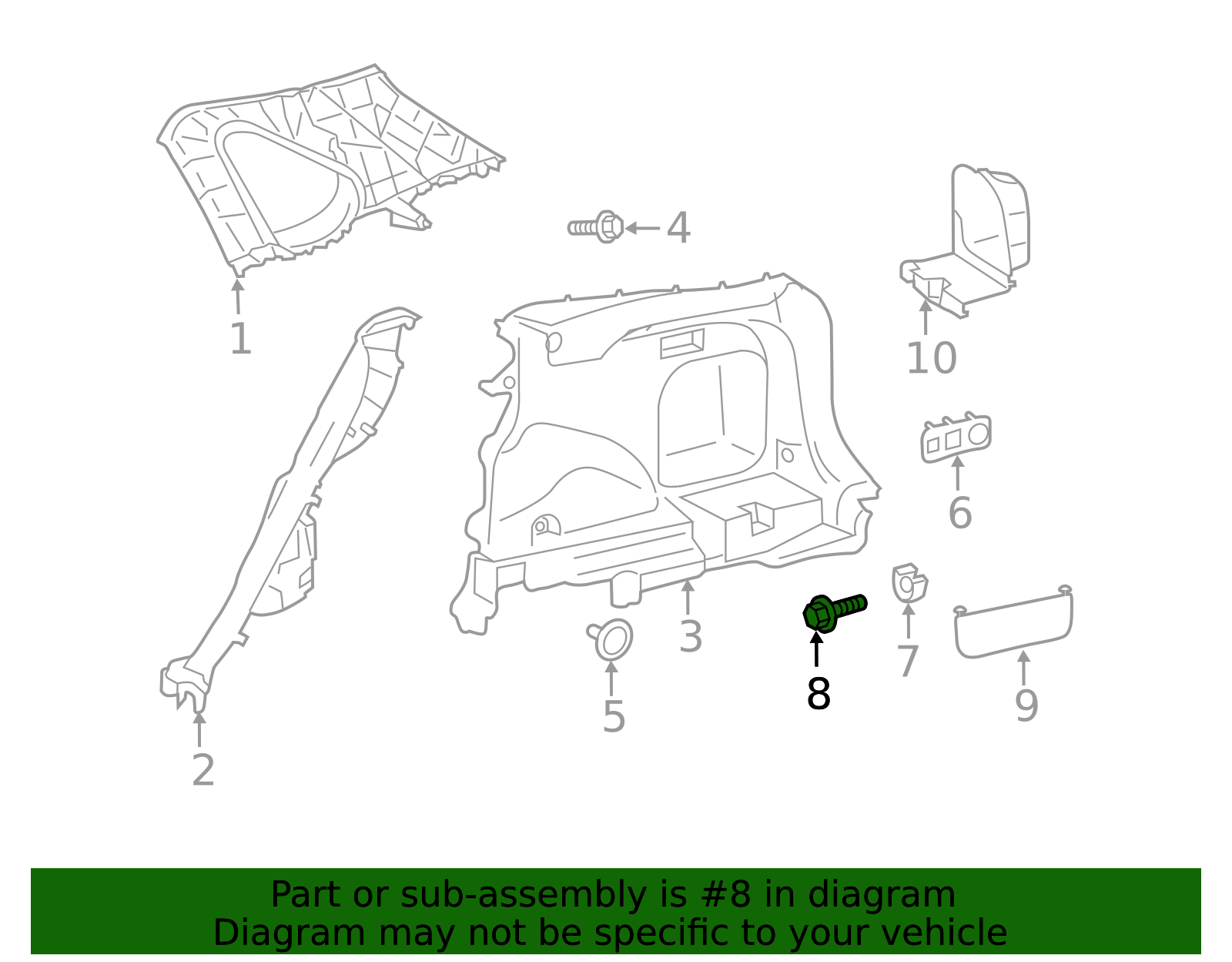 Tie Down Hook Screw - Scion (90119-06840)
