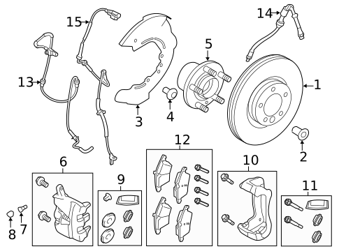 Horsepower Front Brake Pads & Rotors Kit For Range Rover Evoque 2.0 2.2 TD 2011-2019