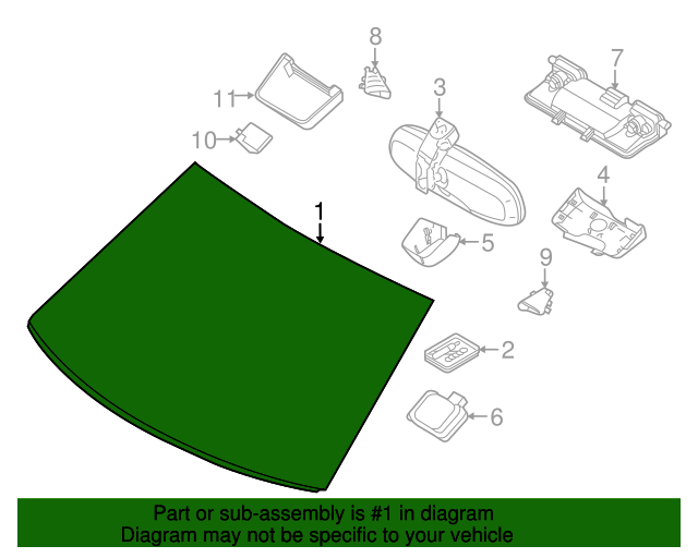 Genuine OEM Windshield Part LR066894 Fits 20172019 Land Rover Range