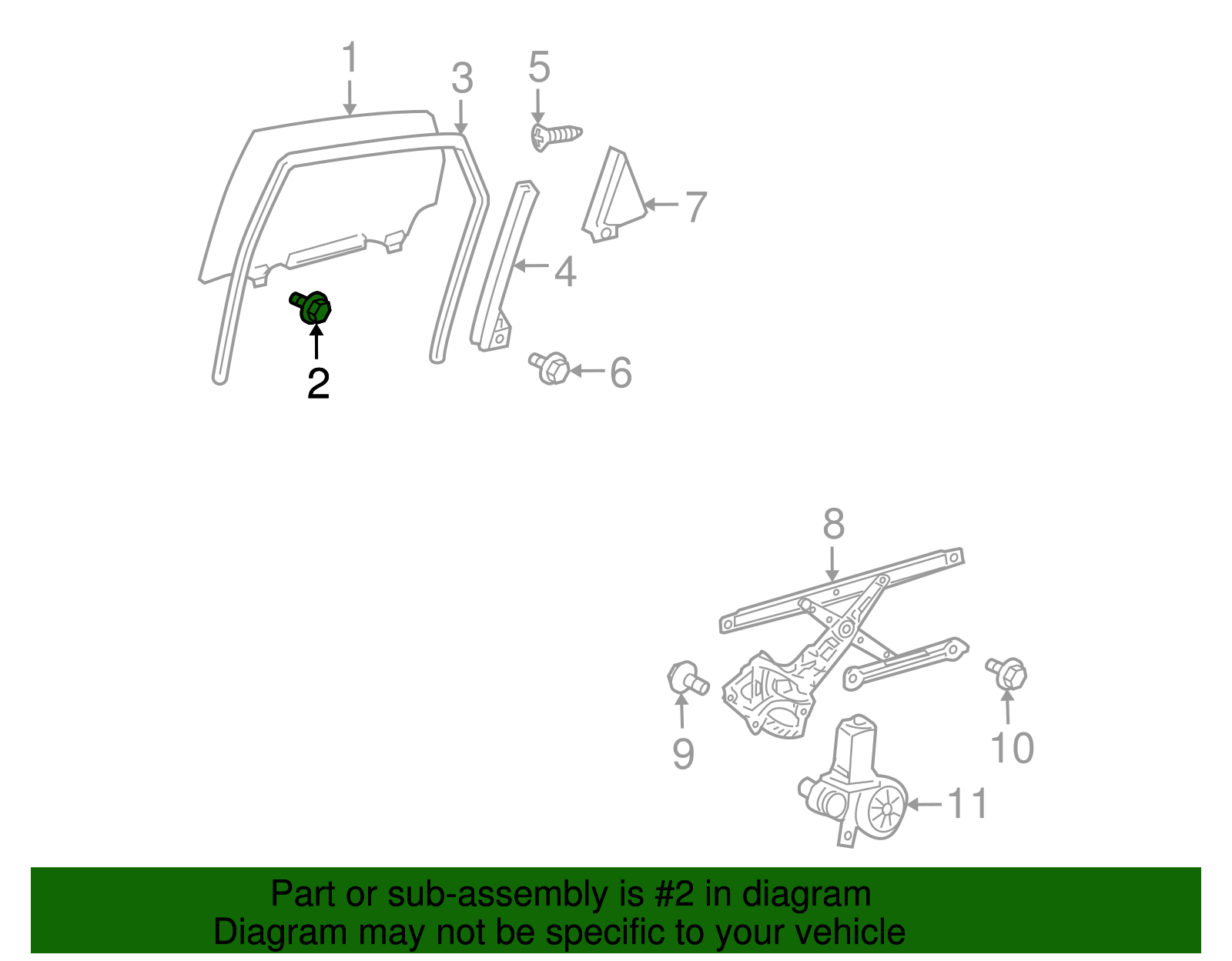 Window Regulator Upper Bolt - Scion (91531-60608)