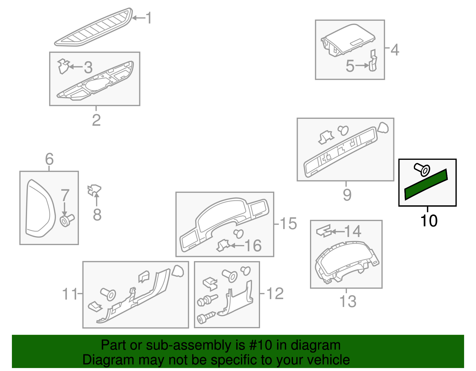 Trim Molding Insert - Volkswagen (7P1-858-418-G-MN3)