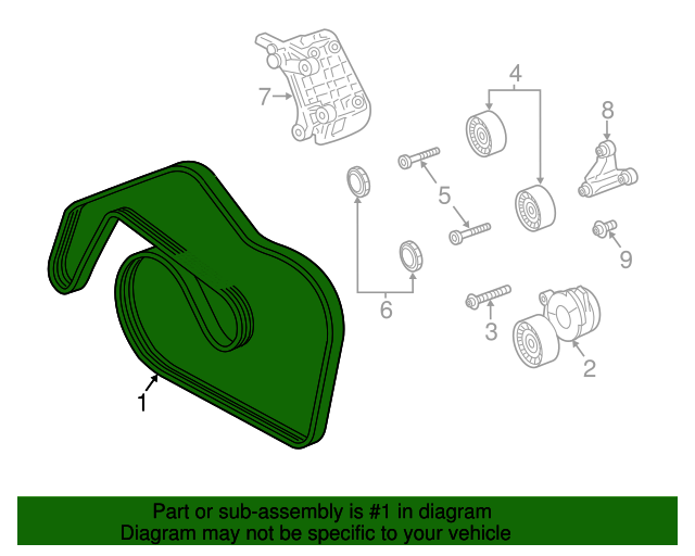 OEM Porsche Serpentine Belt (95810221610) 20132016 Porsche Cayenne OEM Luxury Parts