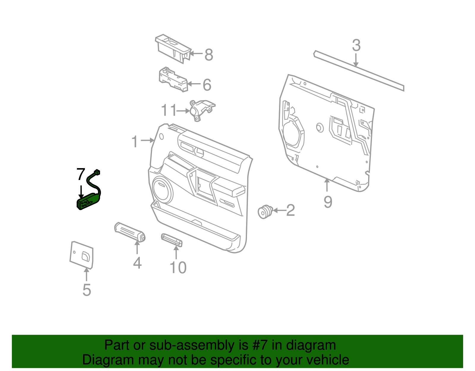 Driver Seat Adjuster Memory and Heater Switch - GM (15117126)