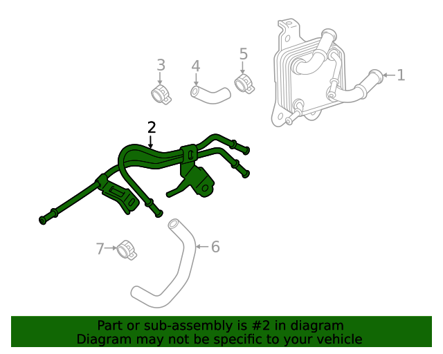 20182023 Toyota Automatic Transmission Oil Cooler Tube 329070E030