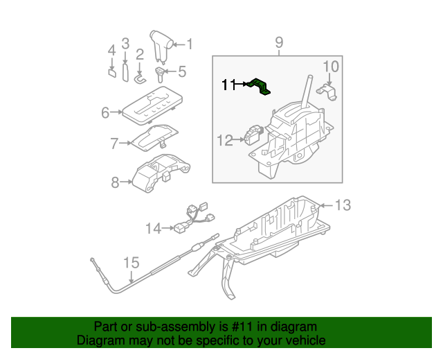 Shifter Assembly Rear Bracket 7L6-713-839