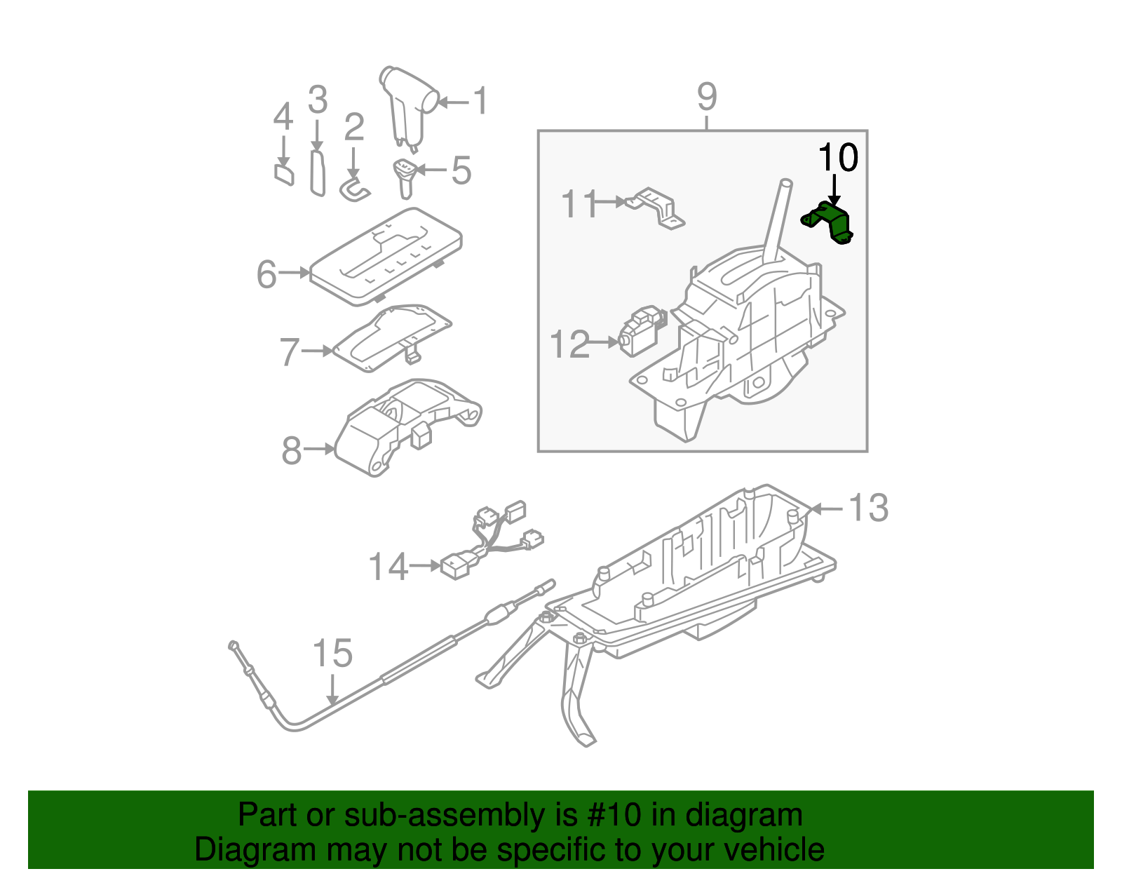 Shifter Assembly Front Bracket - Volkswagen (7L6-713-839-A)