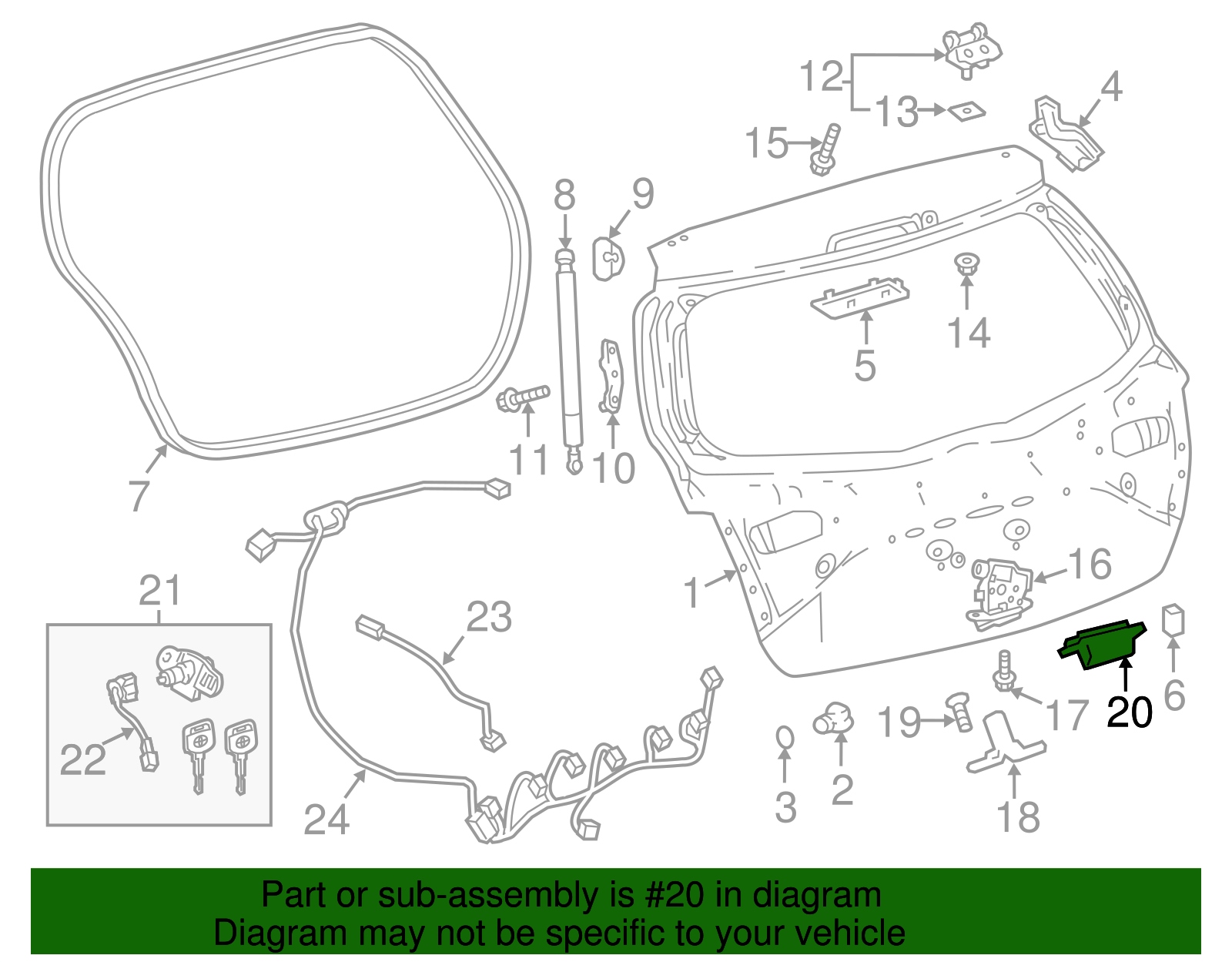 Lift Gate Switch - Toyota (84840-02050)