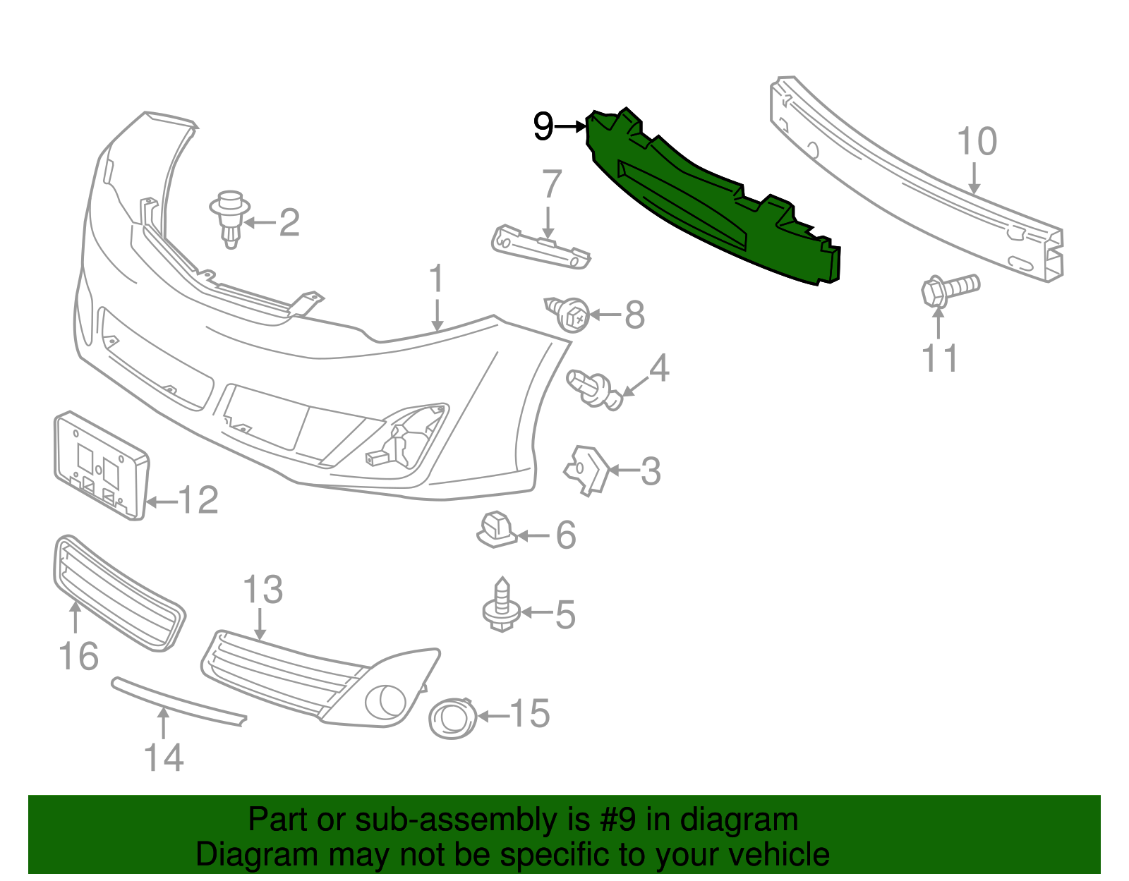 Energy Absorber - Toyota (52611-06230)