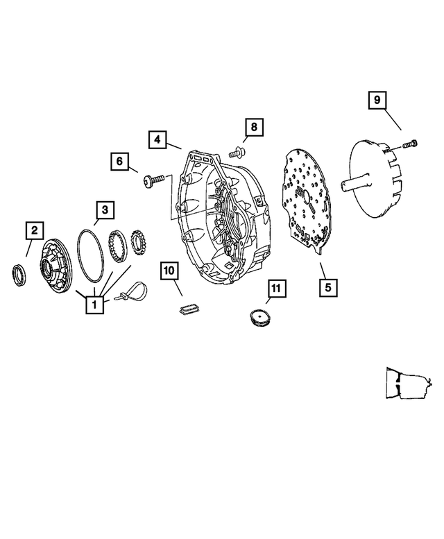 20072009 Dodge Torque Converter Housing 5161462AA Mopar Estores