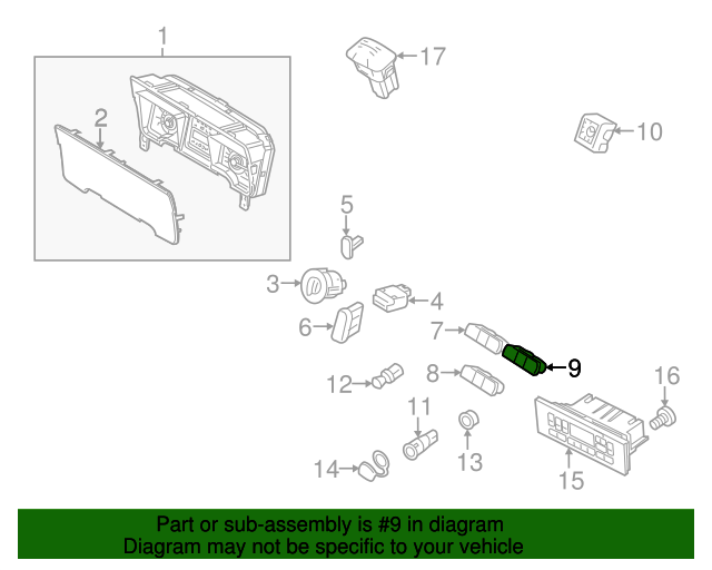 Ford CL7Z13D730AA Hazard Switch 20112017 Lincoln Navigator OEM