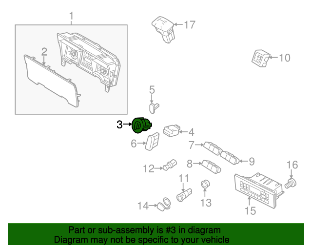 FL7Z11654AB Switch Assembly Headlamps 20152017 Lincoln Navigator
