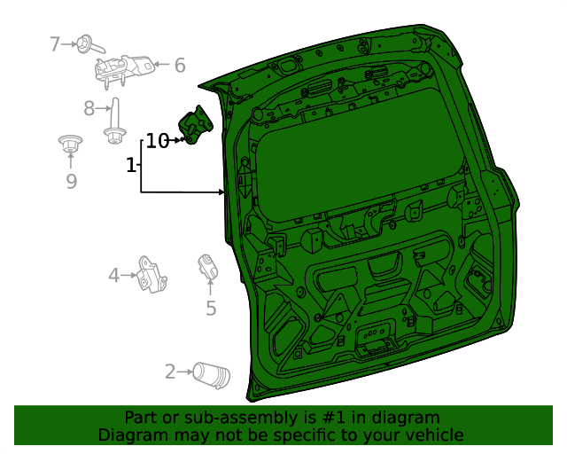 20212023 Ford Bronco Sport OEM Lift Gate M1PZ7840010A Ford Parts