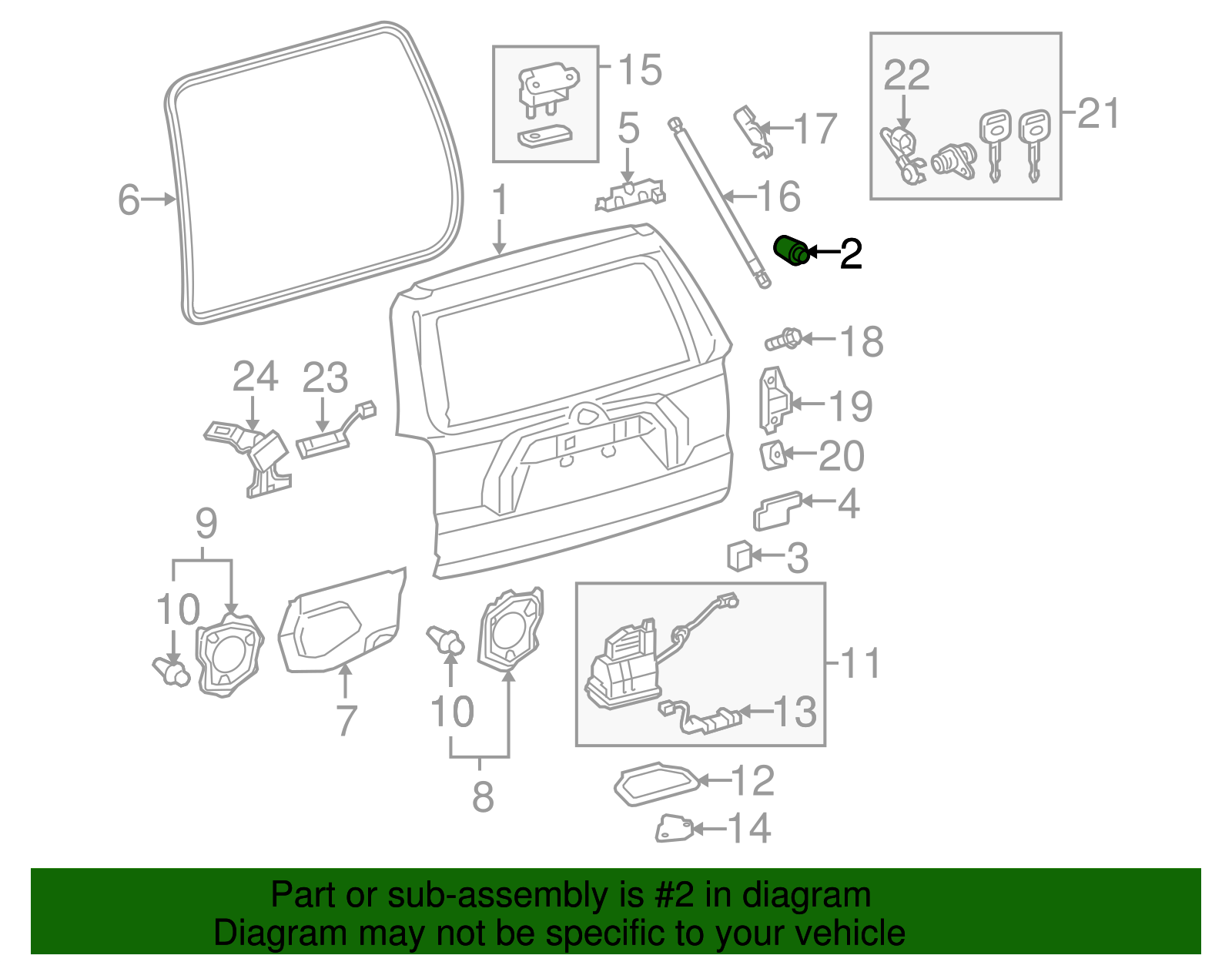 Cushion(For Back Door Panel) - Toyota (90541-09145)