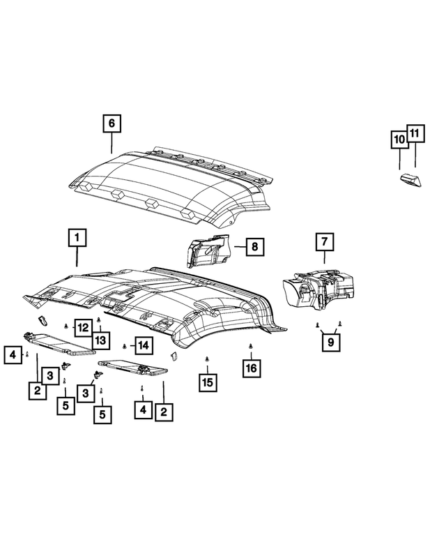 20142024 Ram Headliner Trim Cover 5QY70LWRAC My Mopar Parts