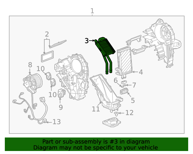 20212024 GM Auxiliary Heater Core 84689022 GM