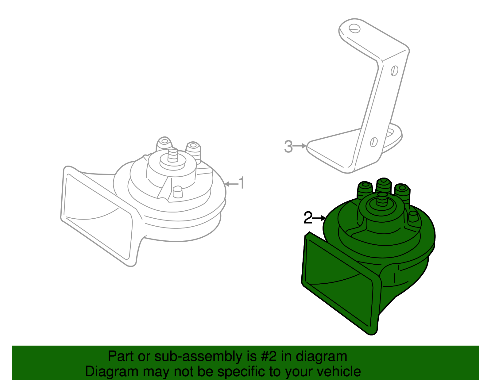 Horn - Volkswagen (8D0-951-221-A)