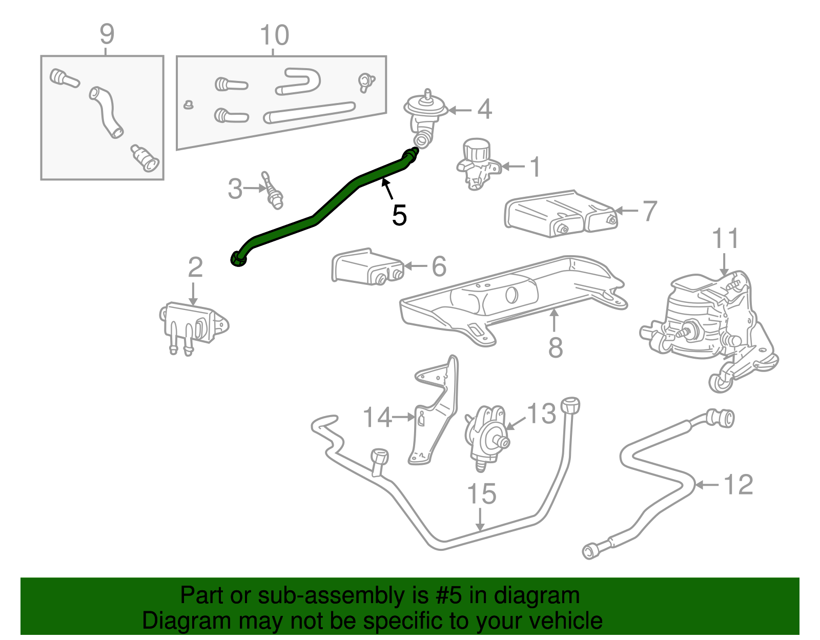 Egr Tube - Ford (XW4Z-9D477-DB)