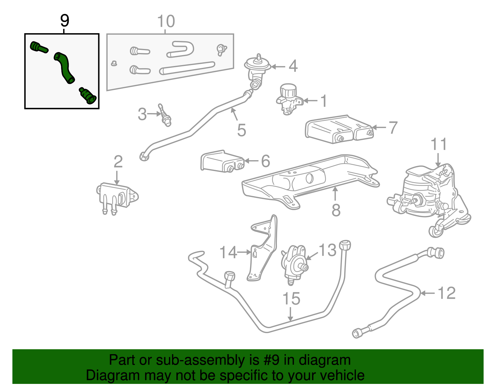 Canister Hose - Ford (XW4Z-9D667-AB)