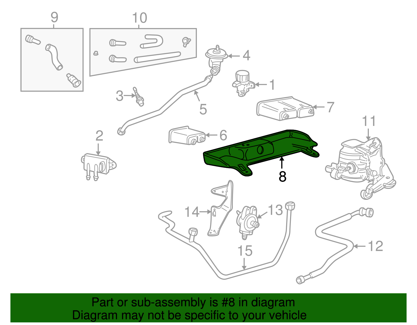 Vapor Canister Bracket - Ford (XW4Z-9D665-AA)