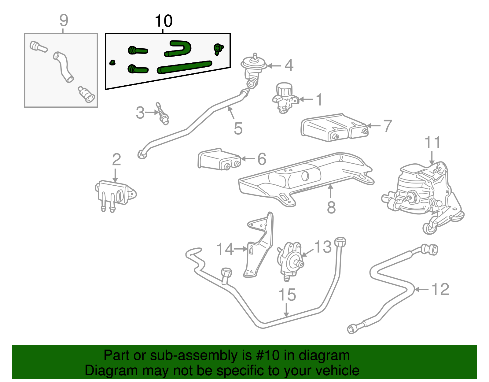 Vent Hose - Ford (XW4Z-9E616-AB)