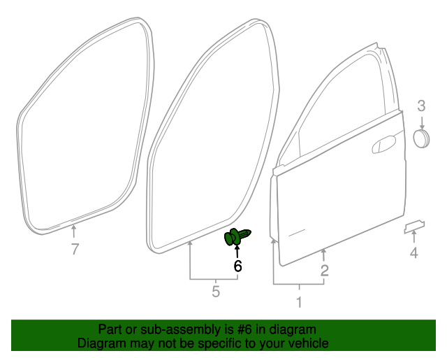 Door WeatherStrip Clip GM (11611342)