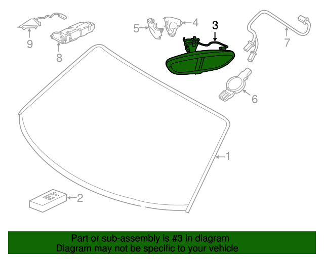 2012-2019 Porsche Mirror Inside 991-731-511-05-1E0 | OEM Parts Online