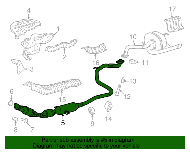 174100M280 Catalytic Converter 20142018 Toyota Yaris OEM