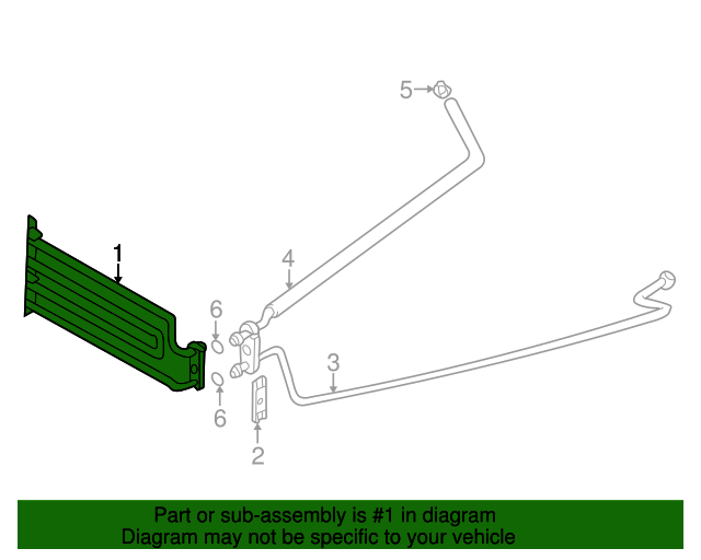 32411141286 19952001 BMW Power Steering Oil Cooler (32411141286