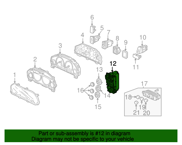 2004-2005 Honda Civic HVAC Temperature Control Panel 79607-S6D-S01ZB ...