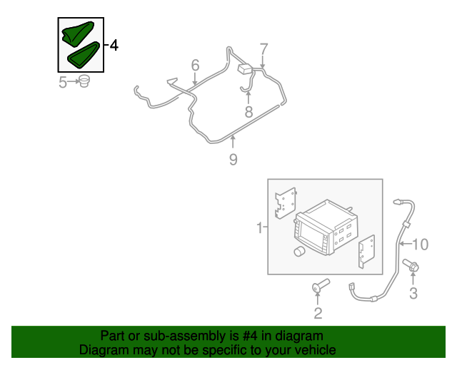 20092010 Kia Optima GPS Antenna 962102G300EB QuirkParts