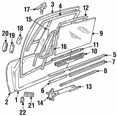 Door & Components for 1984 Porsche 911 Delaware Porsche Parts