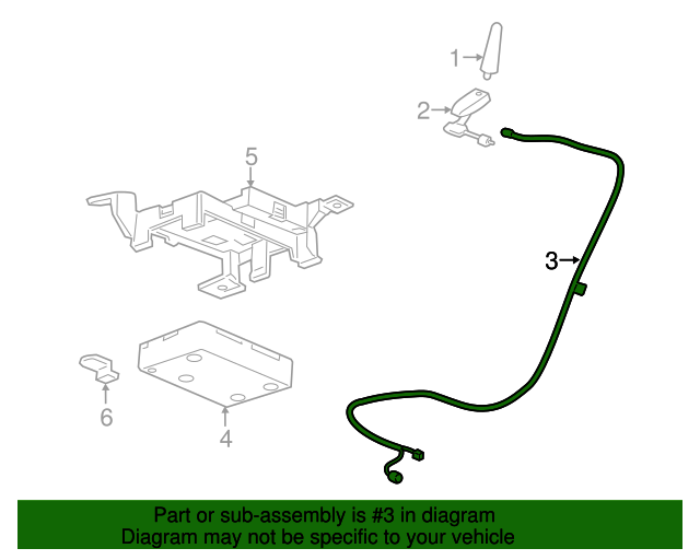 20092020 GM XM Digital Radio and GPS Navigation Antenna Coax Cable