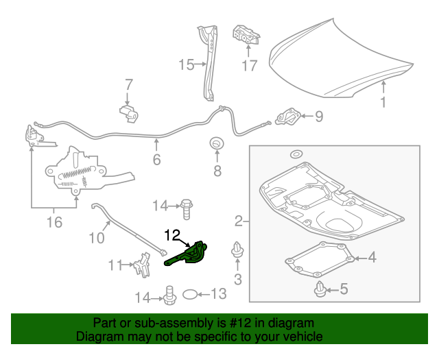 20112016 Scion tC Hinge 5341021090 Toyota Parts Center