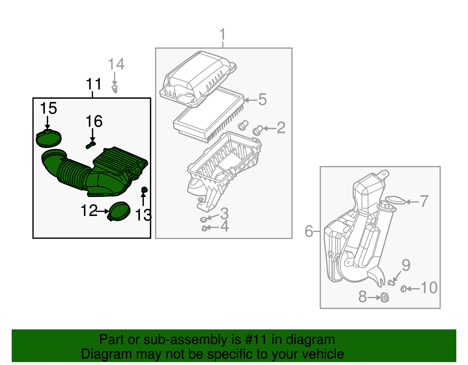 Duct Assembly, A/Cl Otlt (W/ Reso) - GM (10357901)