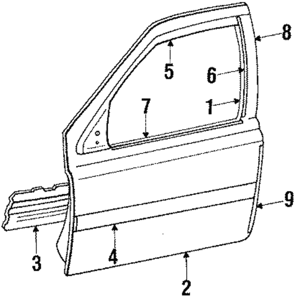 Intrusion Bar - Ford (E8DZ-5421205-A)