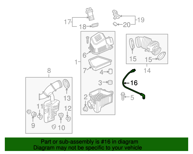12639419 GM Positive Crankcase Ventilation (PCV) Tube GM Parts Store