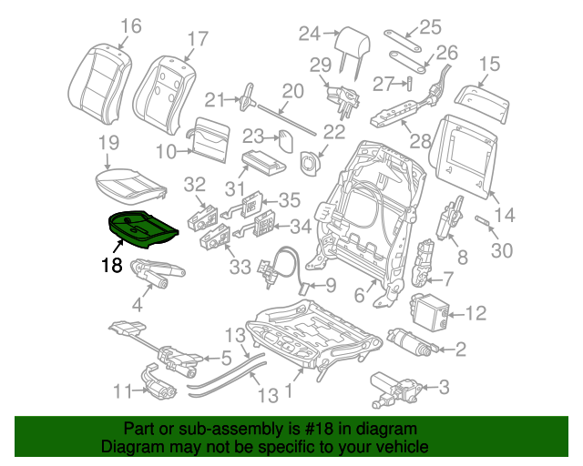 Genuine BMW 52107007593 Seat Cushion Pad FREE Shipping on Most