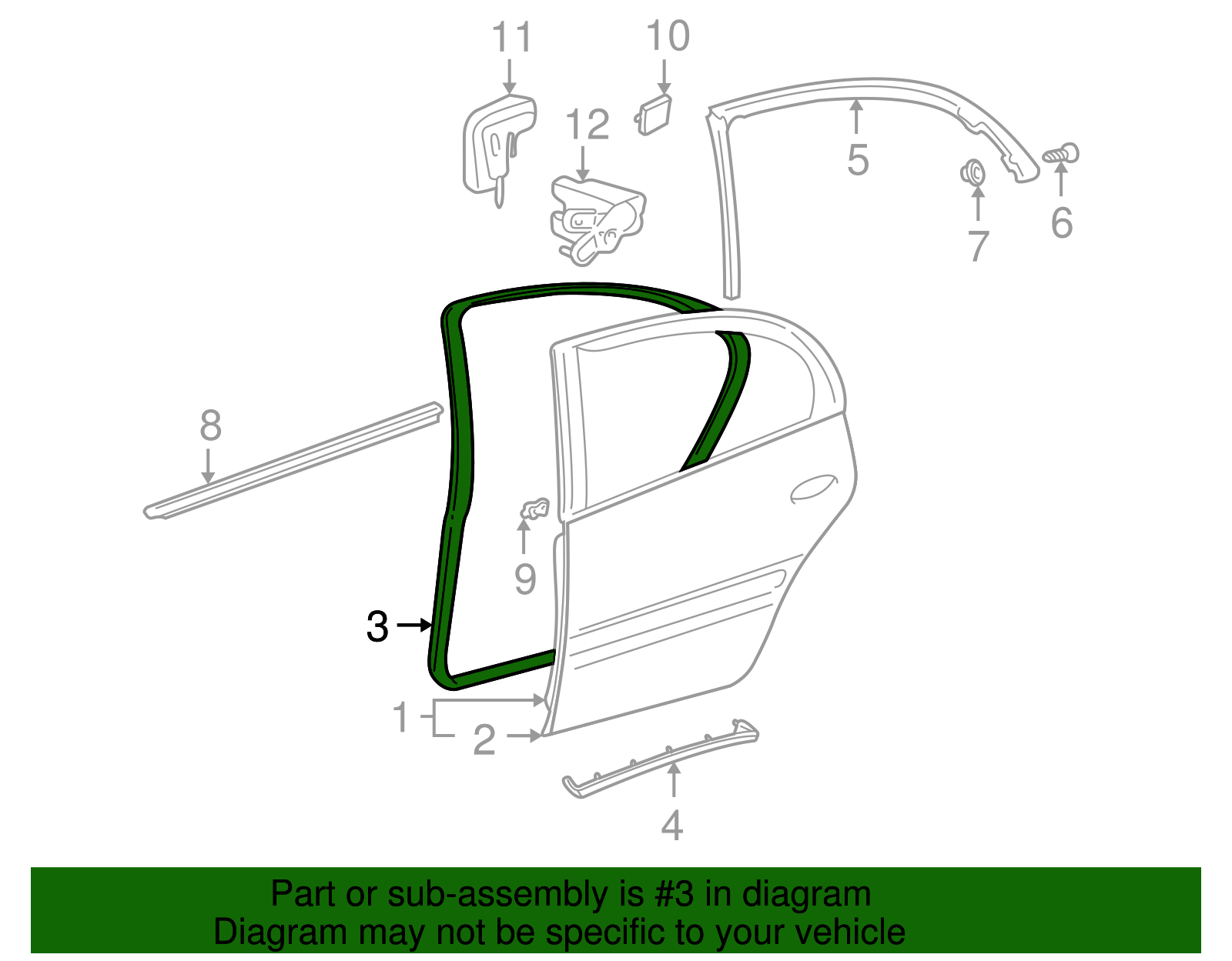 Door Weather-Strip - Buick (25725429)