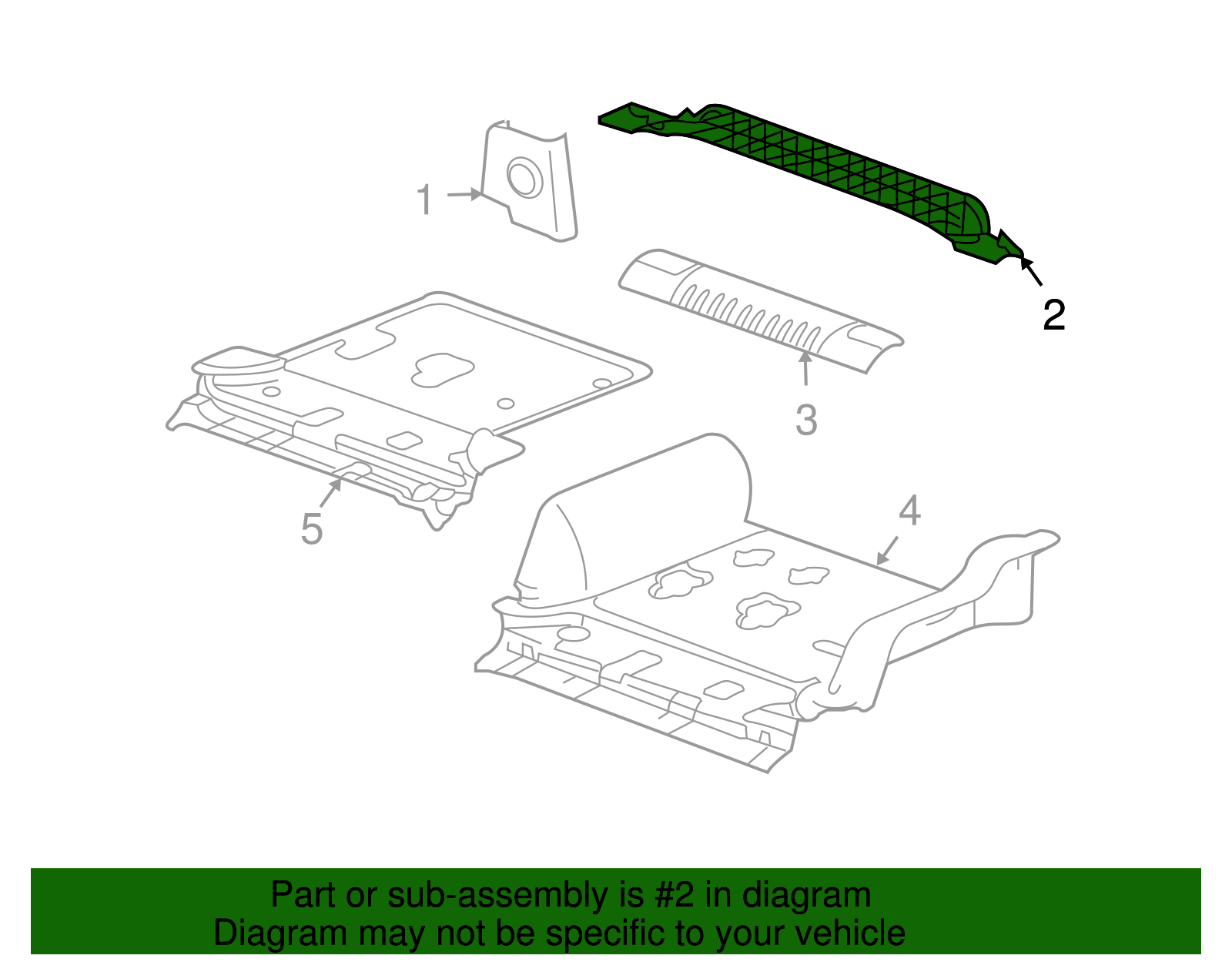 Molding Assembly-Black Body Opg Garnish            *Ebony - GM (10358721)
