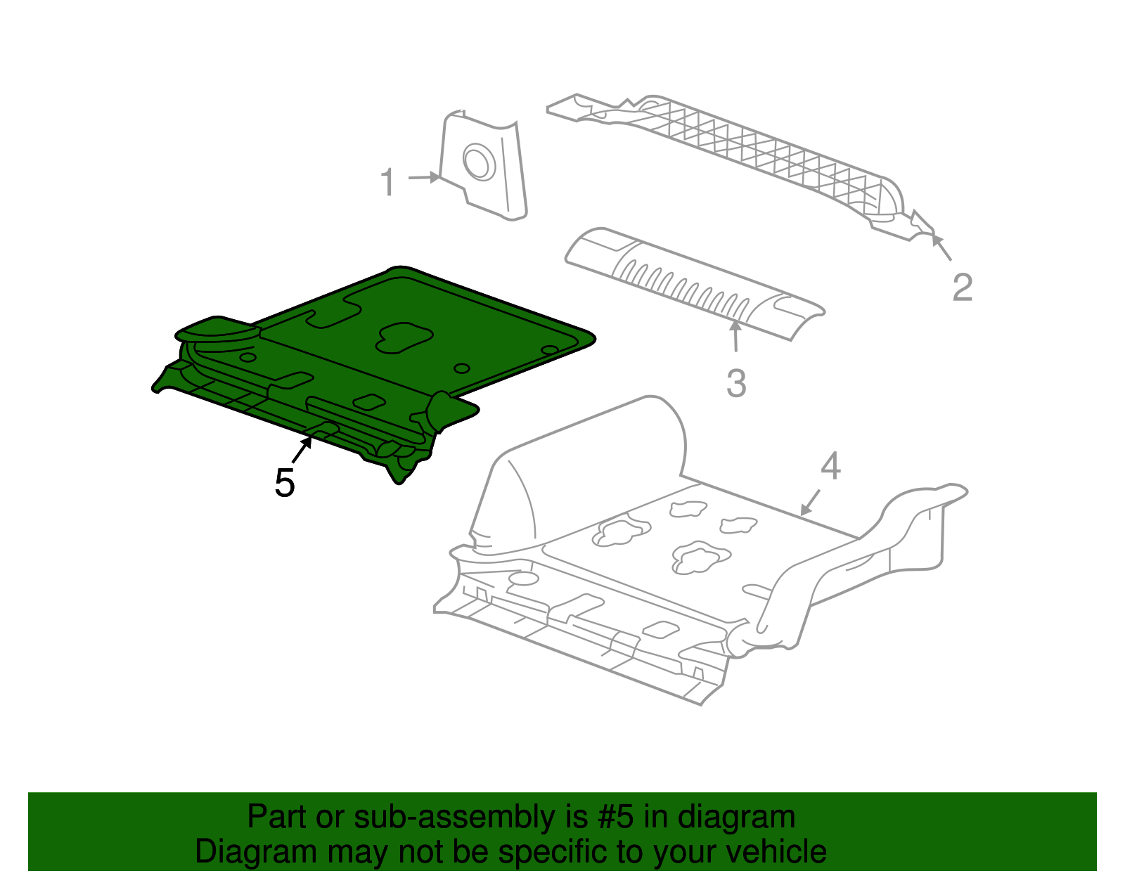 Carpet Assembly-R/Floor Panel                    *Ebony - GM (15255558)