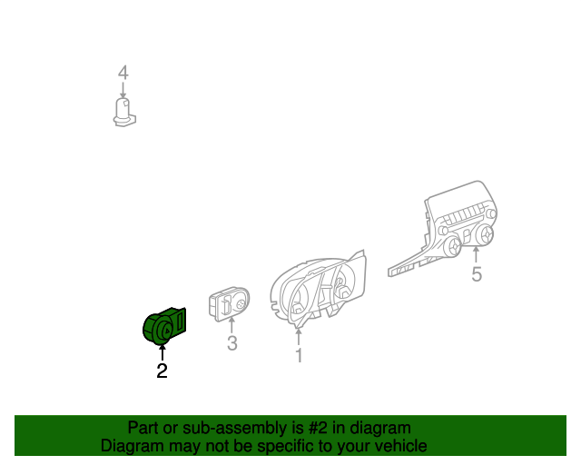 20102015 Chevrolet Camaro Black Headlamp, Instrument Panel Dimmer, and