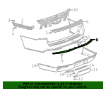 2021-2022 GM Galvano Silver Rear Bumper Fascia Molding 84371056