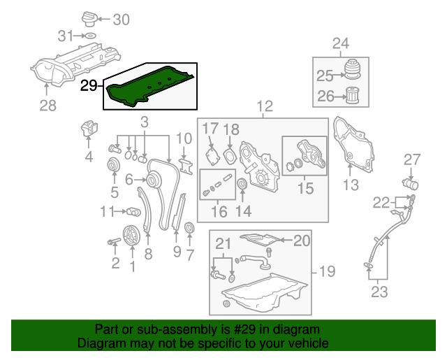 20062012 GM Camshaft Cover Gasket Kit with Seals 12598014