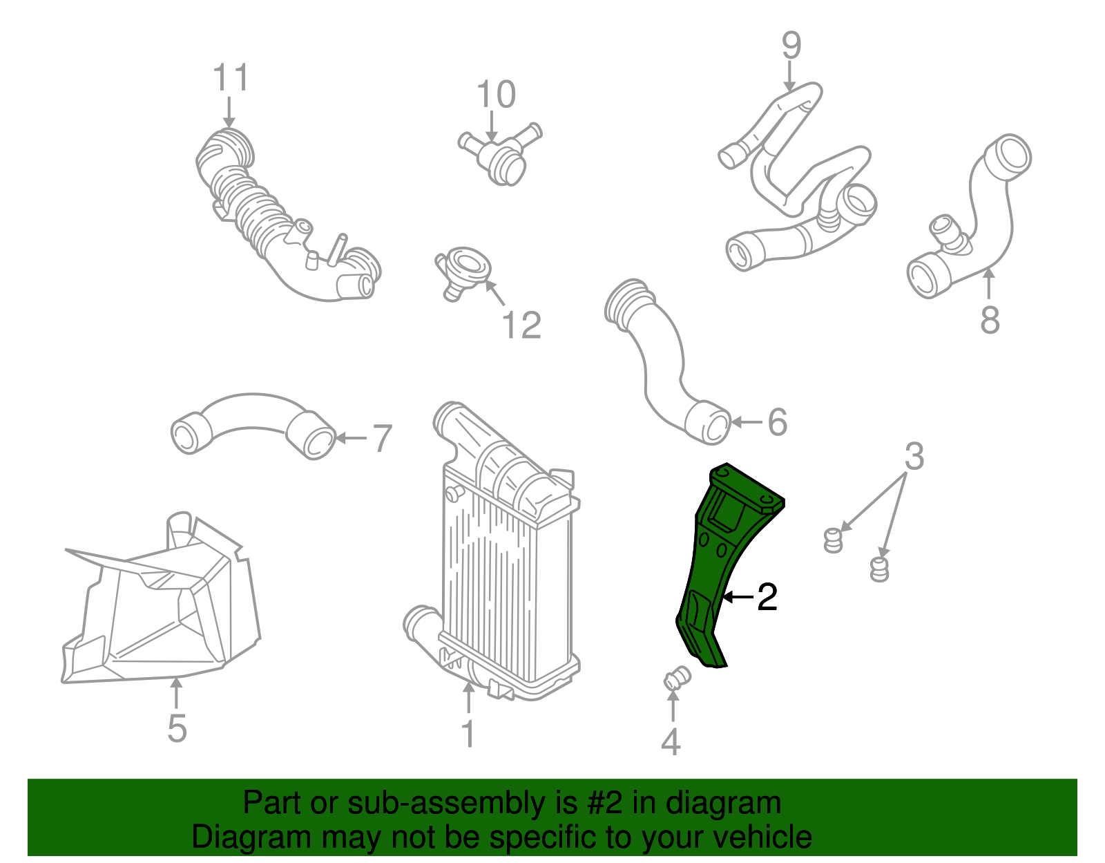 Inter-Cooler Bracket - Volkswagen (8D0-145-813)